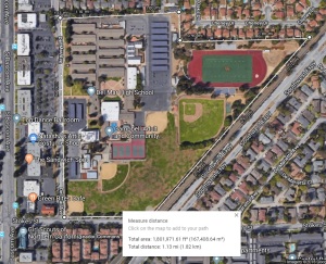 Aerial view of Del Mar High School