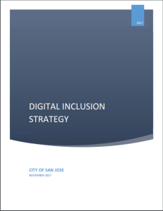 The cover of the Digital Inclusion Strategy report from the City of San Jose.